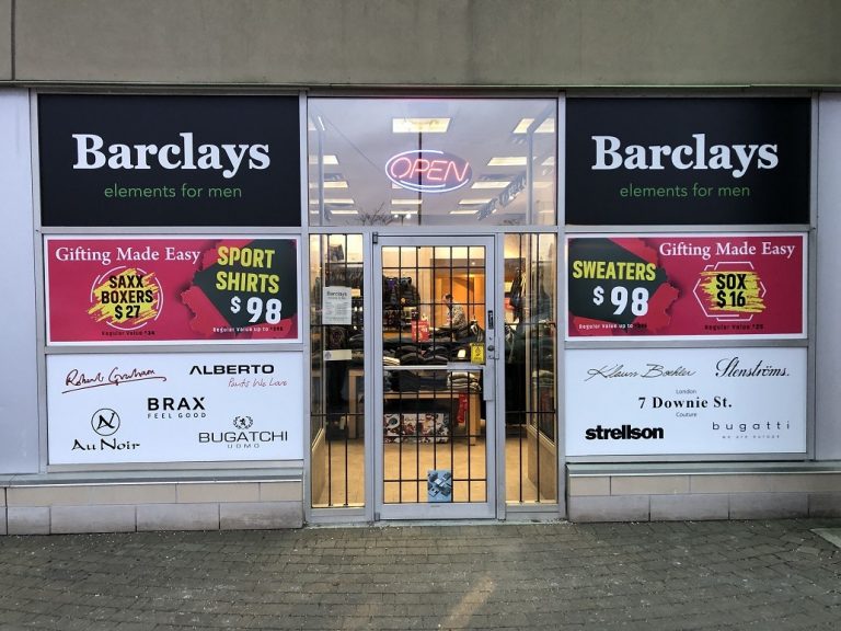 Storefront Sign - Barclays | Sign Wrap | Vinyl Wrap Toronto