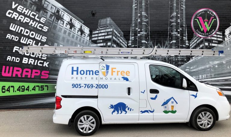Vinyl Wrap Toronto Nissan NV200 2020 Avery Dennison White Van vinyl Decals Home Free