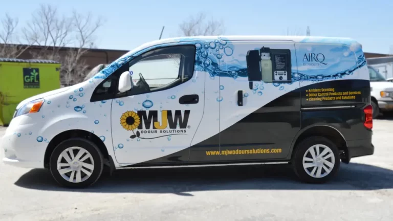 Vinyl Wrap Toronto Nissan Compact Cargo 2019 Avery Dennison White Van Partial Metro Jet Wash Main