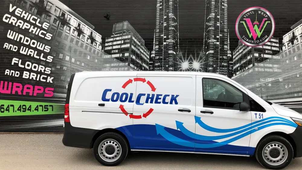 Vinyl Wrap Toronto GMC Savannah 2019 Avery Dennison White Truck Decal CoolCheck