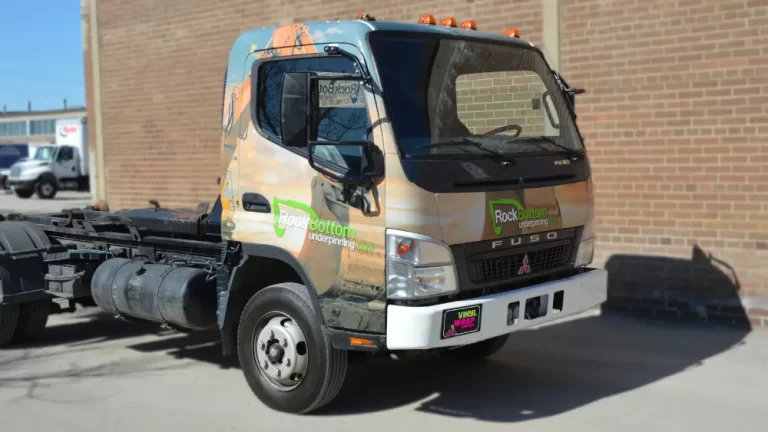 Vinyl Wrap Toronto Mitsubishi Fuso 2019 Avery Dennison White Truck Full Rock Bottom Collage - Vinyl Wrap Cost