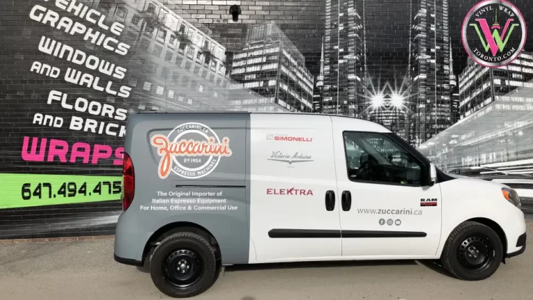Vinyl Wrap Toronto Ram ProMaster City 2019 Avery Dennison White Van Partial Zuccarini