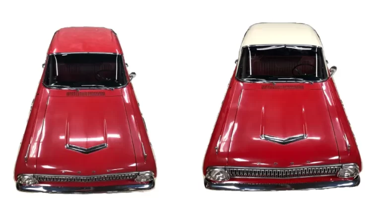 Vinyl Wrap Toronto Ford Falcon 1962 3M Light Ivory Car Partial Roof Complete Front - Vehicle Wrap Cost