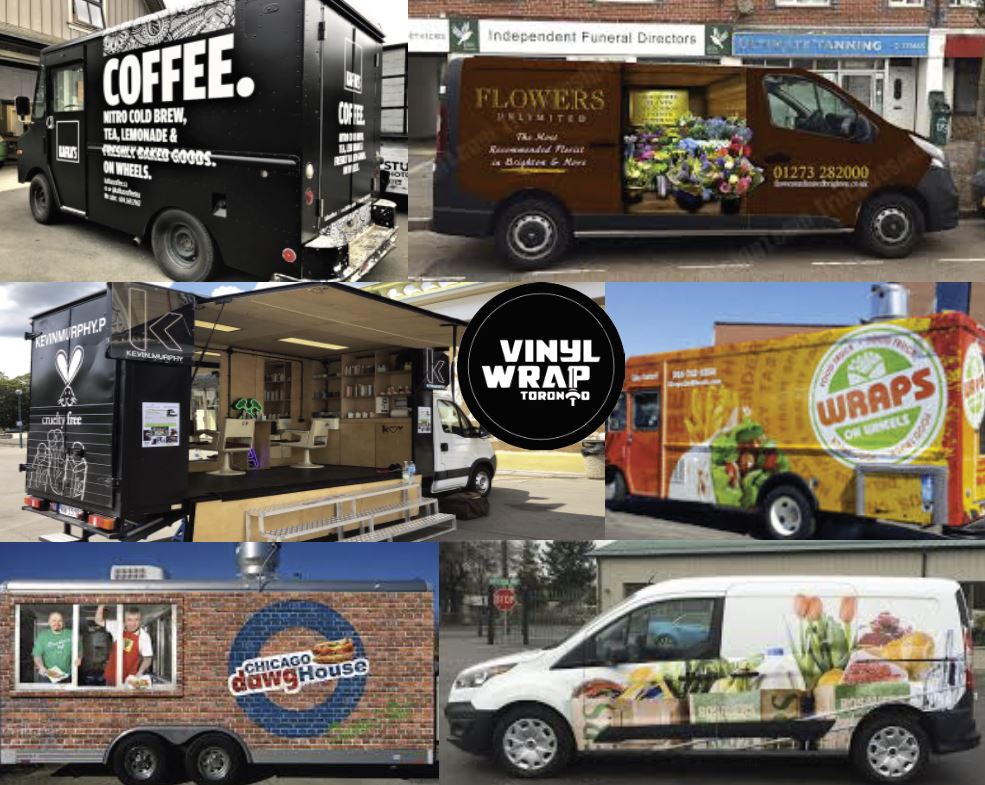 Vinyl wrap toronto Mobile Business Wraps Food Barber Hairdresser Flowers Wraps Coffee - Vinyl Decals Cost