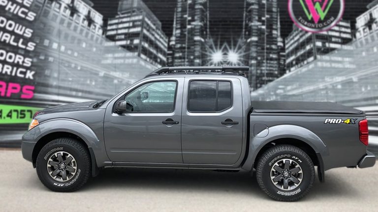Full Wrap Nissan Frontier - sides - Vinyl Wrap Toronto - Truck Wrap in GTA - Racing Stripes - Decals - Truck Wrap Cost
