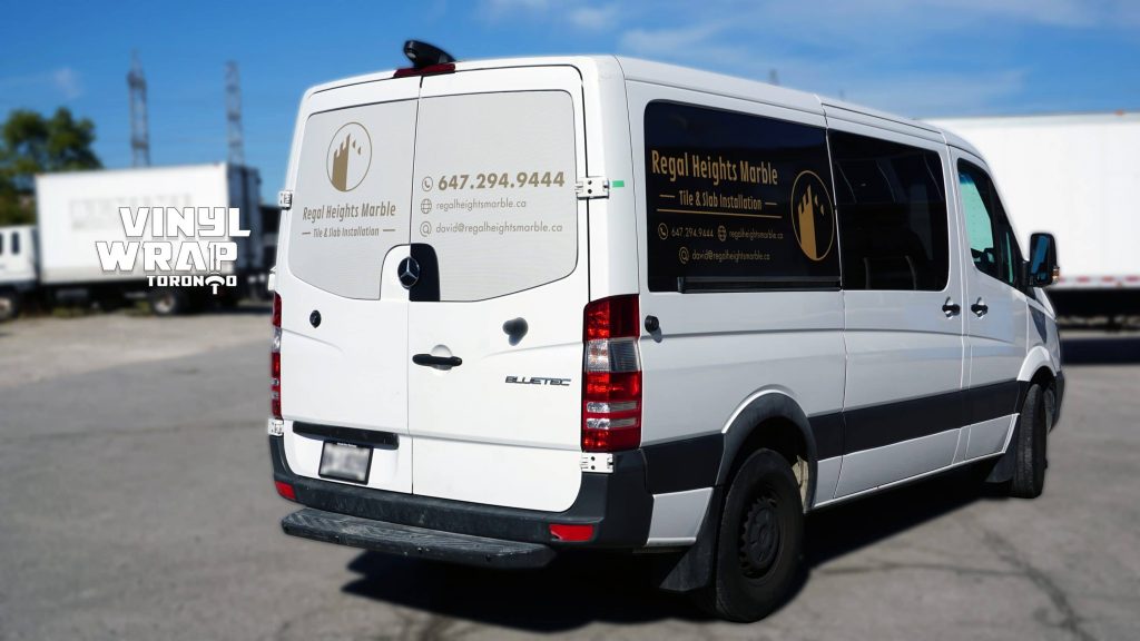 Mercedes Sprinter Bluetec 2015 - Vinyl WrapToronto.com - Vehicle Decals - Vinyl Wrap Toronto - Promotional - Side Back - Van decals in GTA
