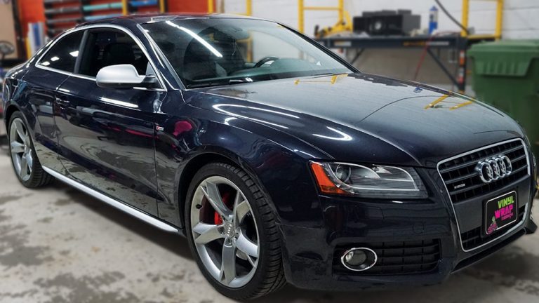 Audi A5 - Vinyl Decals - VinylWrapToronto.com - Best Vehicle Wrap in Toronto - After - Front Side - custom decals