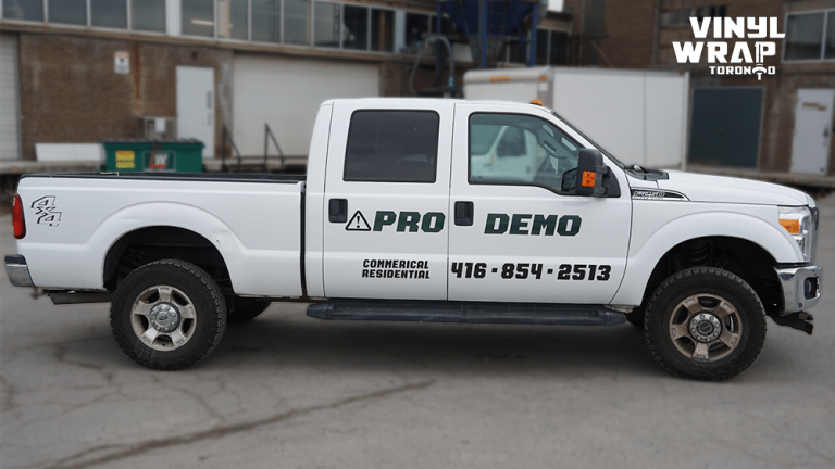 Ford F-250 Commercial Truck Decals and Lettering - VinylWrapToronto.com - Vehicle Wrap in Toronto - Avery Dennison - After - Side - Avery and 3m vinyl decals