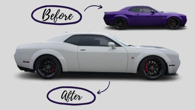 Dodge Challenger – Colour Change Wrap and Top 5 Benefits - Vinyl Wrap Toronto - Before - Car wrap Near Me
