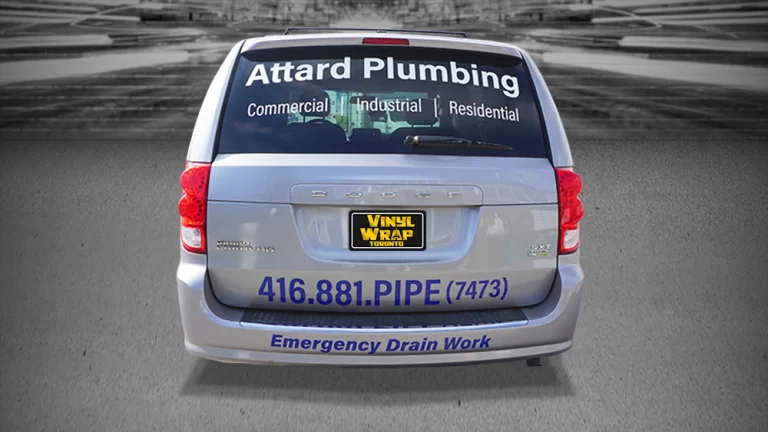 Lettering & Decals - Dodge Grand Caravan - Attard Plumping - Back View