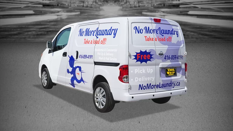 custom vinyl lettering- Nissan NV200 - Avery Dennison - No More Laundry