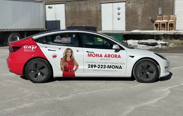 Strata Queens - Tesla Model 3 Vinyl Wrap - After - Side View - Viny Wrap Toronto