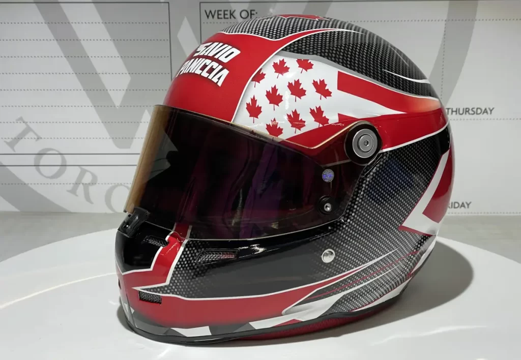 Custom Helmet Wrap by Vinyl Wrap Toronto for Savio - After - Side Angle View