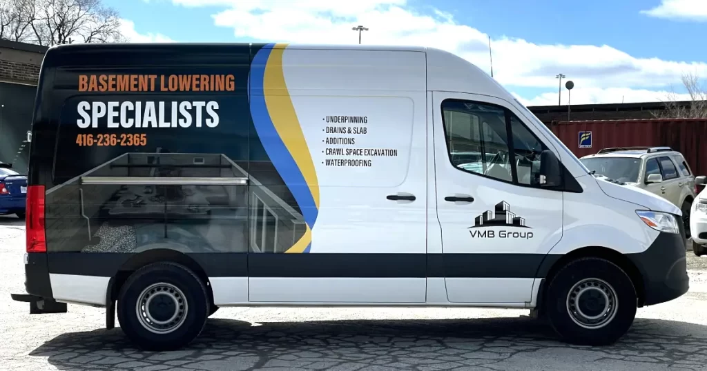 Mercedes Sprinter Partial Wrap for VMB Group - After - Side View