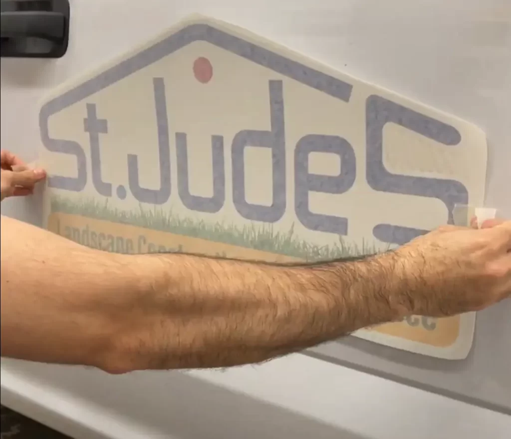 Position the decals on the vehicle
