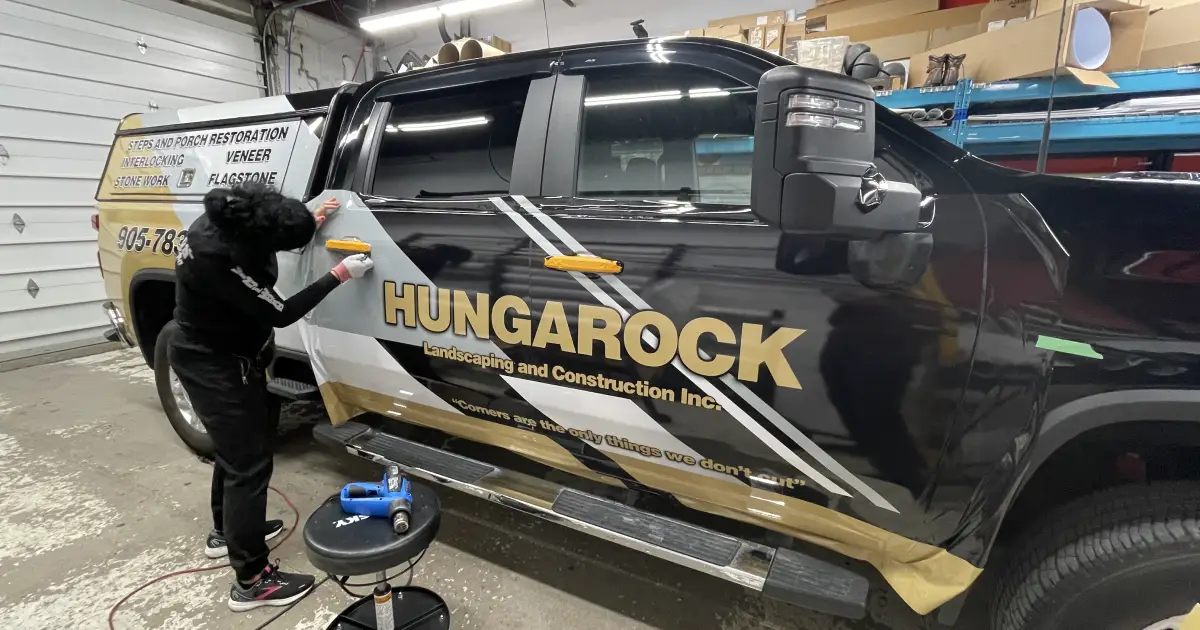 Hungarock Chevy Silverado Full Van Wrap by Vinyl Wrap Toronto - Wrapping Process