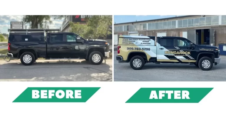 Hungarock Chevy Silverado Full Vinyl Wrap - Before and After