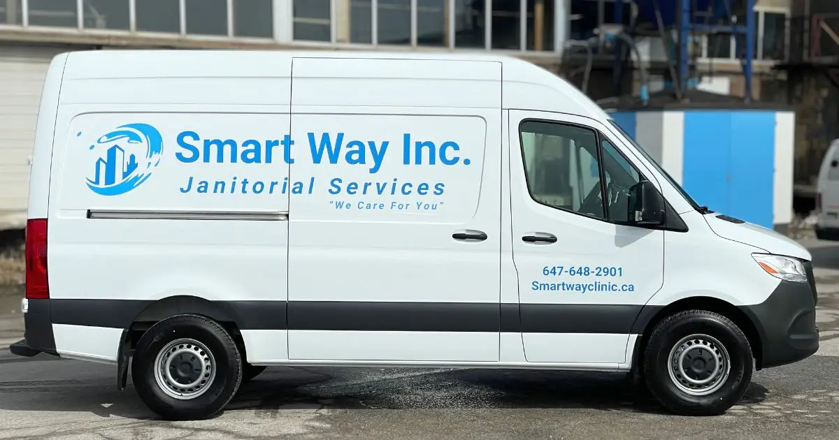 Mercedes Sprinter SWB Vinyl Decals - Smartway Cleaning - After