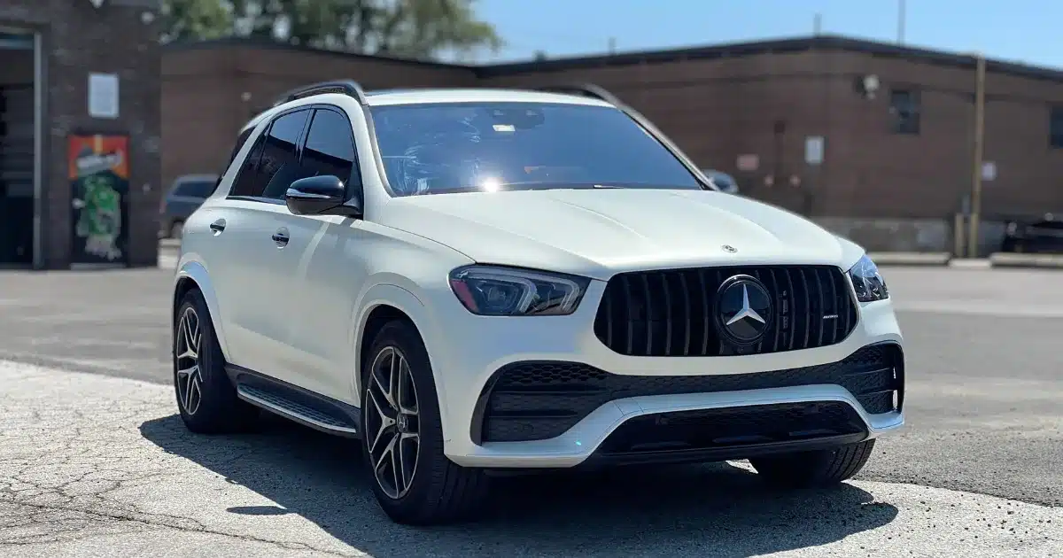 Owen Tippett's Mercedes GLE Full Wrap Colour Change from Gloss Black to Satin Pearl White - After