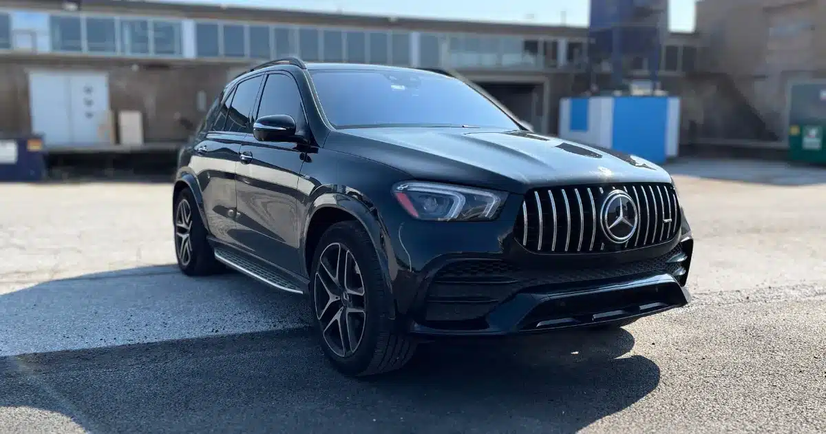 Owen Tippett's Mercedes GLE Full Wrap Colour Change from Gloss Black to Satin Pearl White - Before