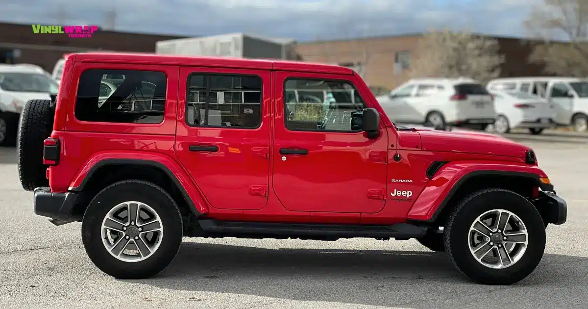 Elevating Impressions: A Full Custom Vinyl Wrap for a Toronto Realtor's Jeep Wrangler 1 Jeep Wrangler - Full Custom Vinyl Wrap by Vinyl Wrap Toronto for Salwa Anwarali - Before