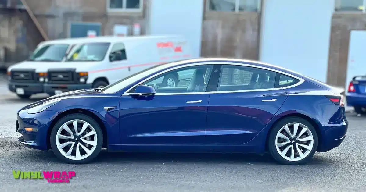 Tesla Model 3 Full Colour Change Vinyl Wrap - Before