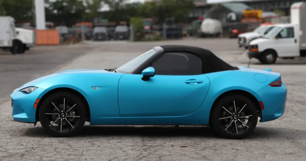 Mazda Mx-5 displayed with a full wrap