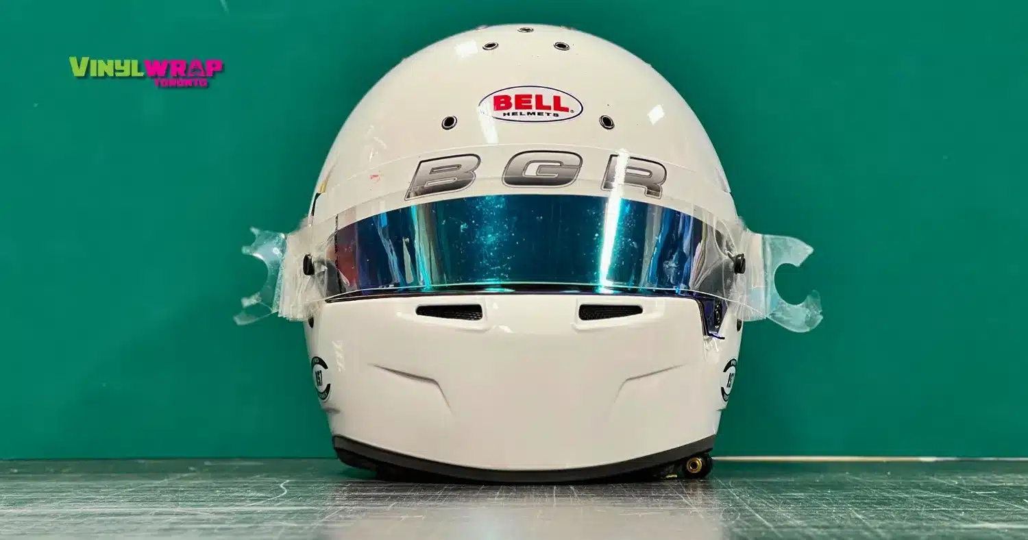 Helmet Full Wrap - Custom Design - Before