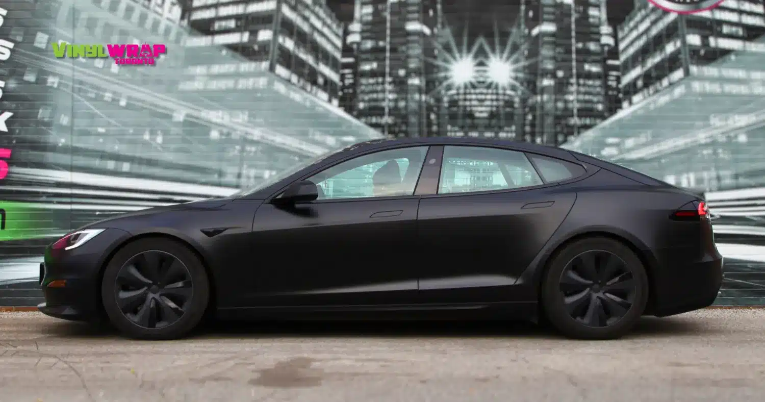 Tesla Model S - Full Wrap - Matte Black - After