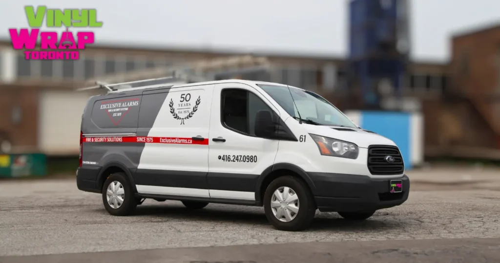 Exclusive Alarms - Ford Transit - Partial Wrap - After - Front Angled