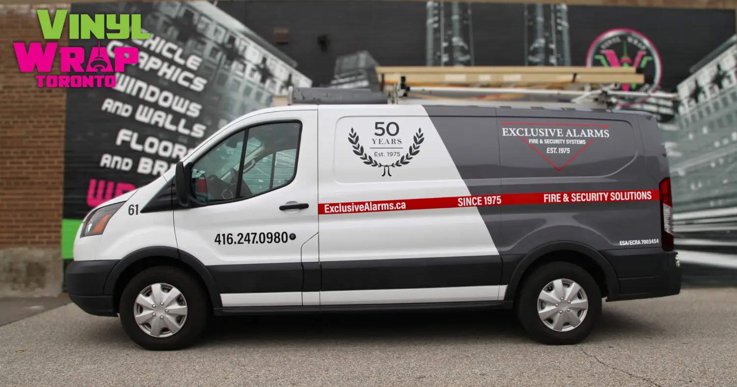 Exclusive Alarms - Ford Transit - Partial Wrap - After
