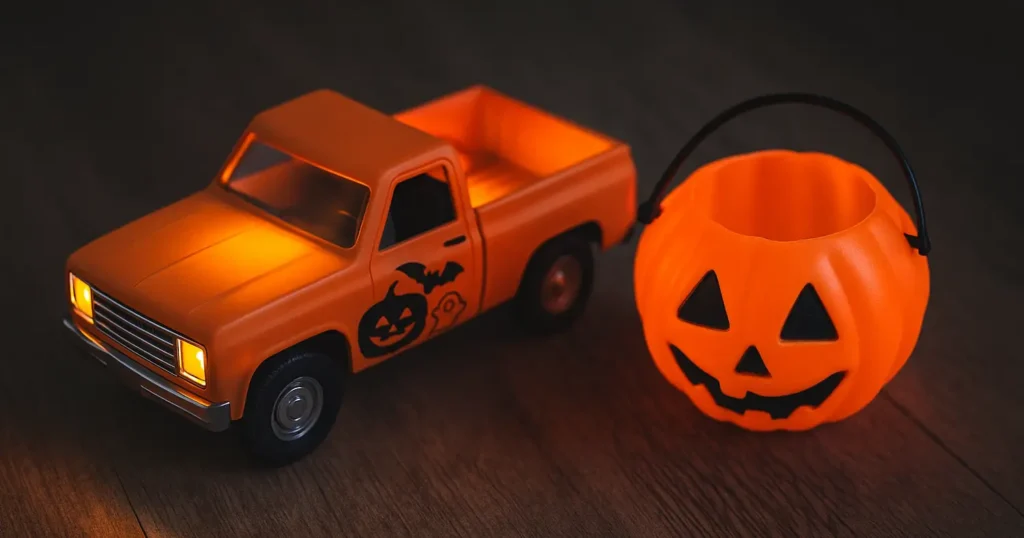 Halloween themed truck decal
