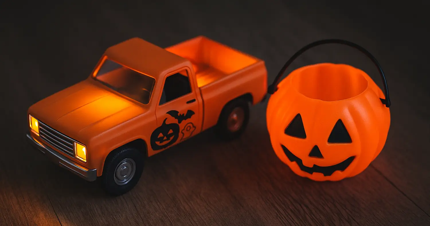 Halloween themed truck decal