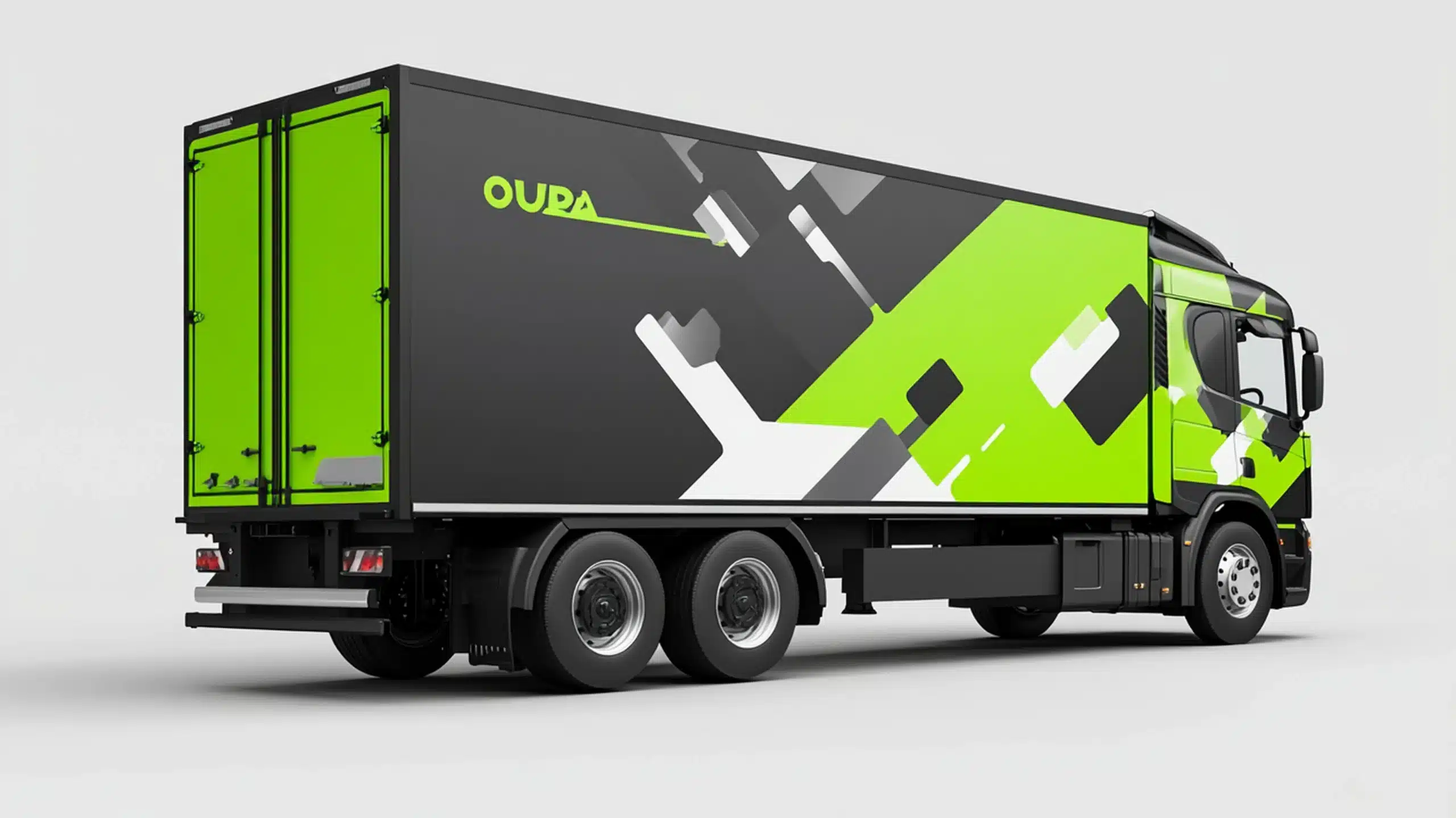 Truck Decals vs Car Wraps: Which Offers Better Value? 1 Truck with a green full wrap used to illustrate the Truck Decals vs Car Wraps comparison.