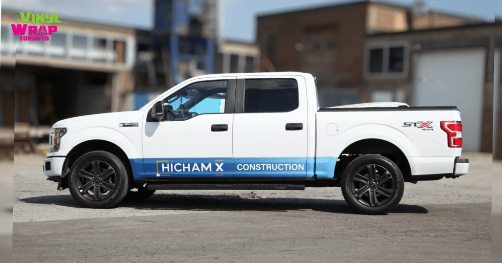 HichamX Construction Ford F150 Partial Wrap Vinyl Wrap Toronto Drivers's Side