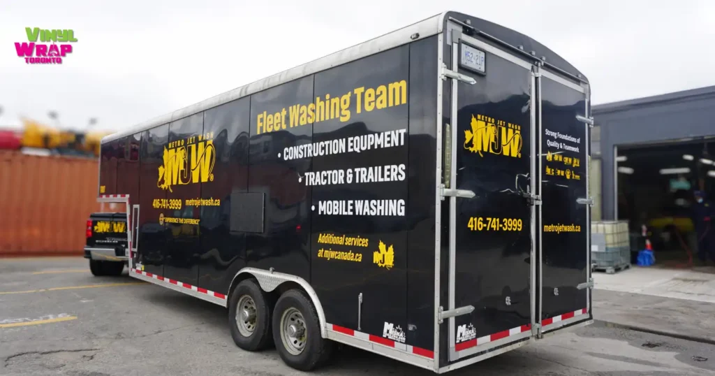 Why Fleet Wraps Deliver the Best Cost Per Impression in Toronto Advertising - Rear - Trailer Decal Vinyl Wrap Toronto