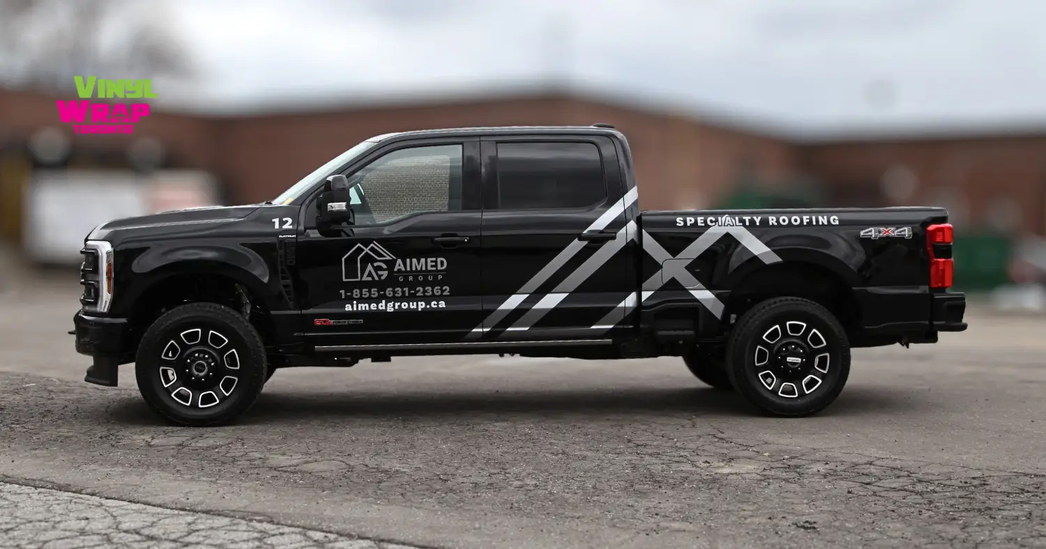 Aimed Group_Ford_F250_Partial Wrap_Commercial_Vinyl Wrap Toronto_After Image_Side 2