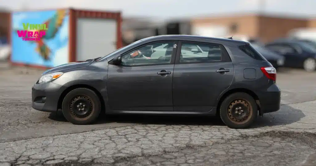 Prodigy Parts_Toyota_Matrix_Partial Wrap_Commercial_Vinyl Wrap Toronto_Before Image_Side