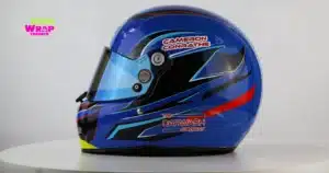 Custom Helmet Vinyl Wrap in Toronto: The Carwash Company's Race-Ready Branding