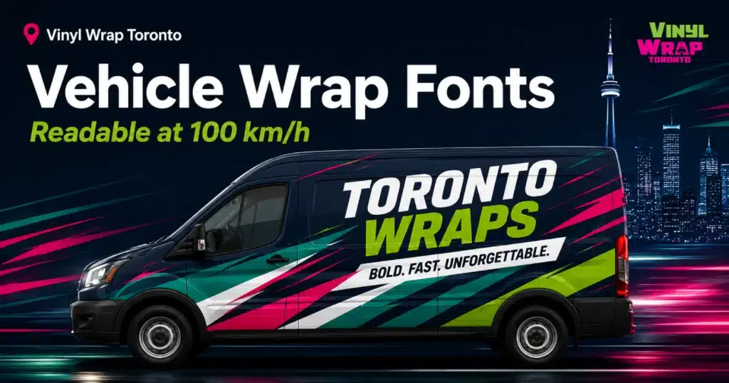 Vehicle Wrap Fonts - Readable at 100 kilometre per hour