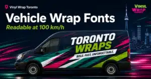 Vehicle Wrap Fonts - Readable at 100 kilometre per hour